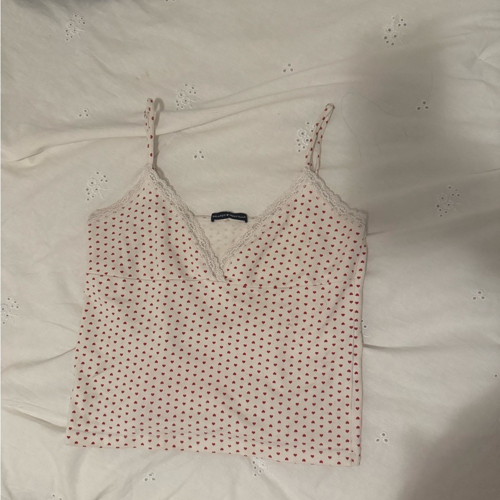 Brandy Melville Pink Tan Fitted Crop Camisole - Picture 1 of 2